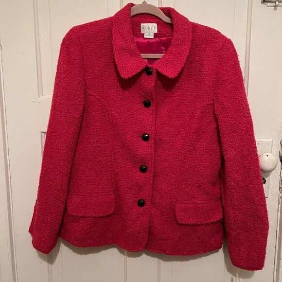 🆕 Koret Fuchsia Wool Blend Blazer Size 12 - Picture 1 of 6